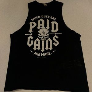 Ironville gym rat home made cut off shirt